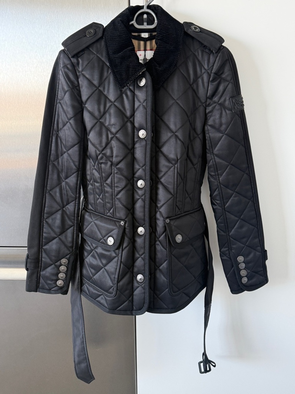 Burberry Black Quilted Belted Puffer Jacket